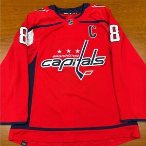 Adidas Washington Capitals Alex Ovechkin Red and Blue Jersey